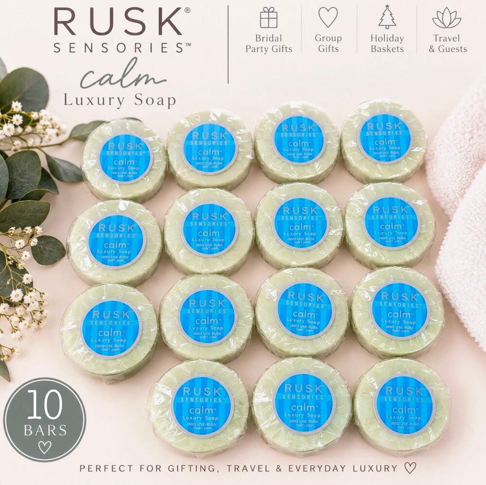RUSK | 10ct GUARANA GINGER INDV. WRAPPED SOAPS - HOTEL- TRAVEL- GUEST- GIFTING